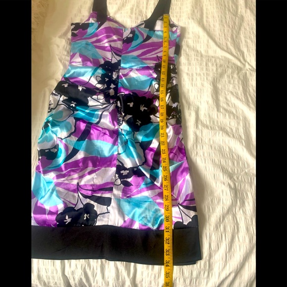 Le Chateau Party Dress (Purple, Black & Blue) - Picture 2 of 4